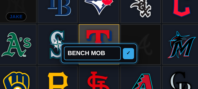 The on-card name prompt, mid-type, in the Command Center