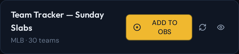 A Command Center card with Reload and Show/Hide controls