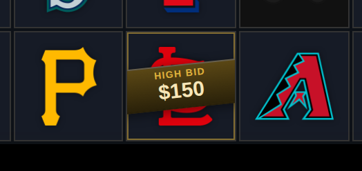Ribbon — a gold sash across the card with the amount on it