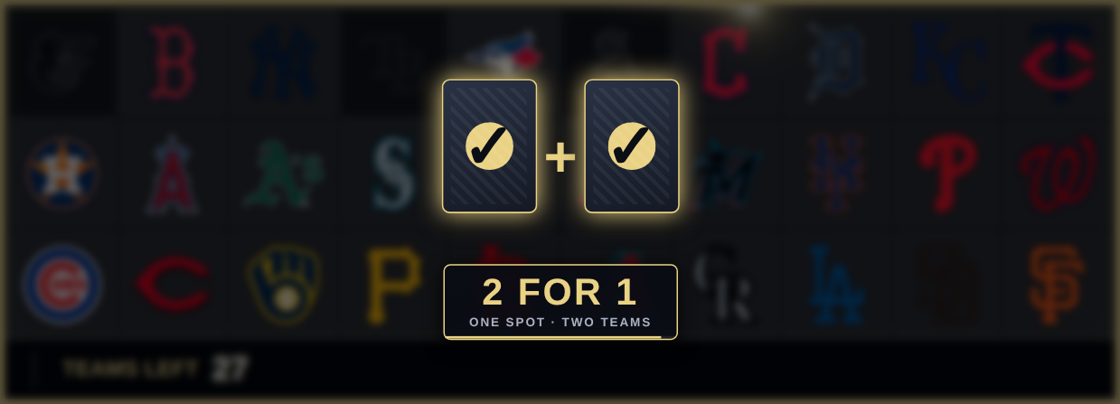 2 for 1 — both cards lit