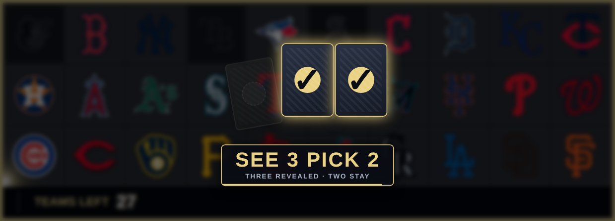 See 3 Pick 2 — three cards, two lit