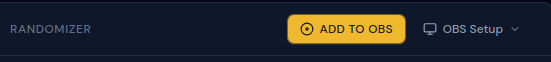 Add to OBS button on a Command Center card
