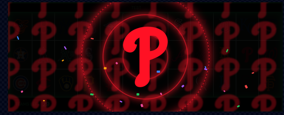 Portal animation with Phillies red glow