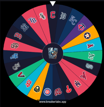 Breaker Labs Randomizer Wheel with branded entries ready to spin